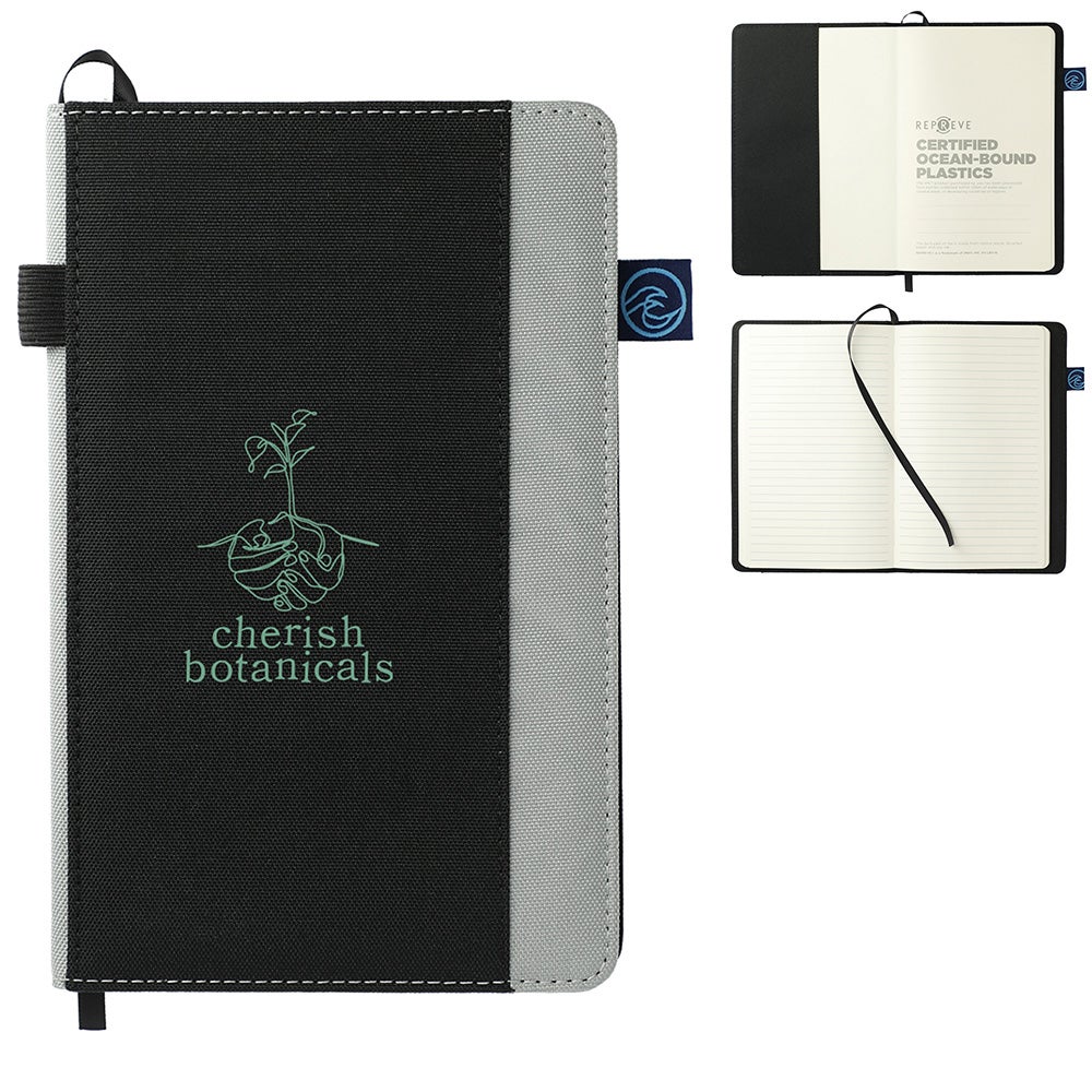 Recycled Ocean Plastic Journal Refillable 5x8 Eco Promotional